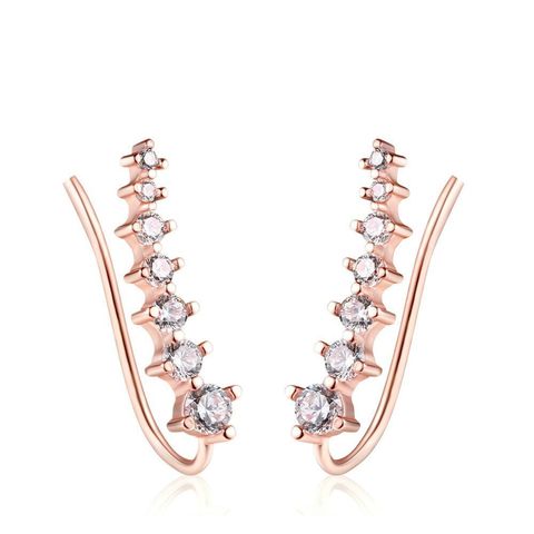 MxGxFam – boucles d'oreilles Rose en Zircon pour femmes, couleur or, crochet, bijoux à la mode, bonne qualité ► Photo 1/6