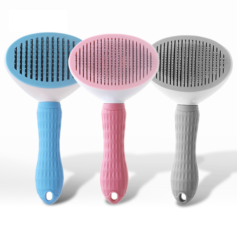 Brosse de toilettage automatique pour animaux de compagnie, élimine les poils des chats, peigne à puces autonettoyant pour chiens, tondeuse ► Photo 1/6