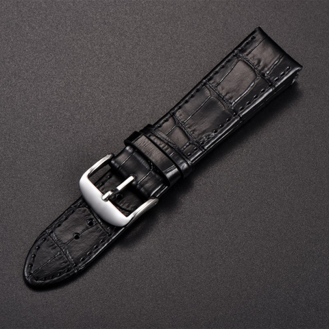 Benyar-bracelets de montre en cuir véritable pour hommes, 22mm, brun et noir ► Photo 1/6