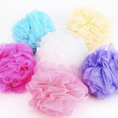 Boule de bain de fleurs éponge 2/10 pièces, brosse de douche de nettoyage du corps en Nylon, épurateur maille couleur envoyée au hasard, plusieurs mousses peuvent être suspendues ► Photo 1/6