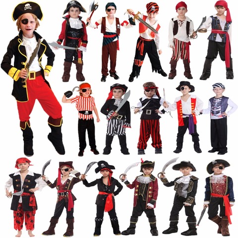 Umorden Costumes d'halloween pour garçon garçons enfants enfants Pirate Costume Fantasia Infantil Cosplay vêtements ► Photo 1/6