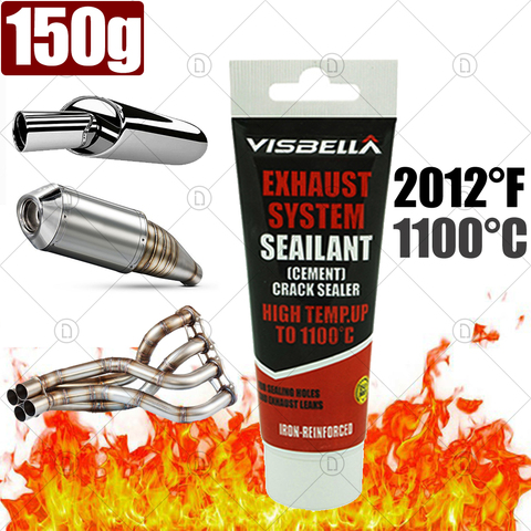 Haute température mastic voiture tuyau d'échappement tuyau d'échappement silencieux moto réparation Auto réparation outil pâte colle automobile métal 150g ► Photo 1/6