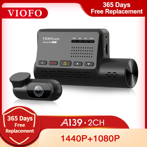 VIOFO A139 voiture DVR Dash Cam double canal avec GPS intégré Wifi Notification vocale vue arrière caméra enregistreur vidéo 24H Parking ► Photo 1/6