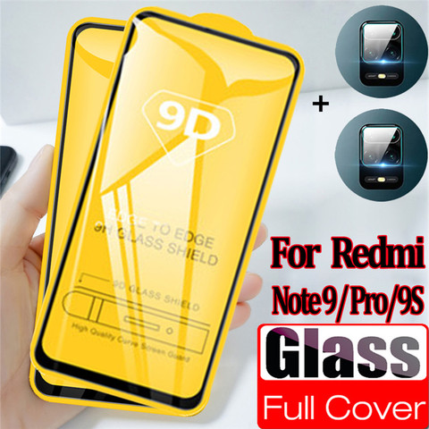 9D verre trempé Redmi Note 9 Pro 9T glass accessoires complète verre ecran verre trempe Xiaomi Redmi Note9 verre trempee Note 9S Note 9Pro écran protecteurs xiaomi redmi note 9 pro verre redmi note10 pro ► Photo 1/6