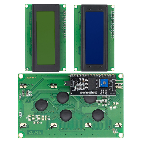 LCD2004 + I2C 2004 20x4 2004A écran bleu/vert HD44780 caractère LCD /w IIC/I2C Module adaptateur d'interface série pour arduino ► Photo 1/6