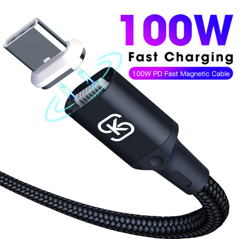 Câble de Charge magnétique C à C mâle SIKAI 100W PD câble de Charge rapide USB-C type-c pour ordinateur portable Macbook Pro ctoc ► Photo 1/6