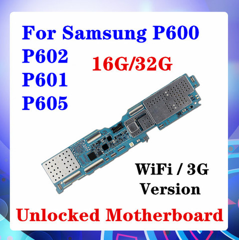 P600 P602 P601 P605 carte mère 16/32G pour Samsung Galaxy Note 10.1 édition originale remplacée carte mère Android OS WIFI / 3G SIM ► Photo 1/1