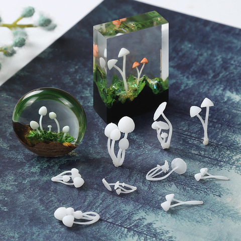 3D Mini Simulation champignon Miniature artisanat Micro Cottage paysage décor à la maison pour bricolage résine artisanat Silicone moule remplissage ► Photo 1/6
