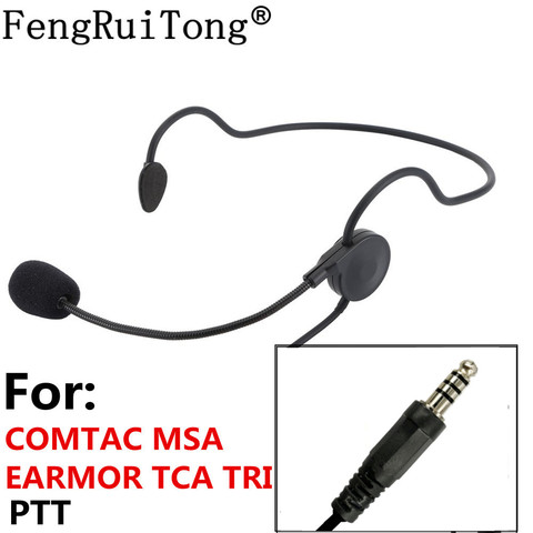 Casque tactique, bâton de microphone réglable, prise NATO, casque pour COMTAC MSA EARMOR TCA TRI PTT pour prc152 PRC148 walkie-talkie ► Photo 1/3