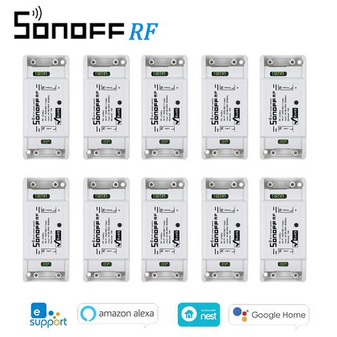 Sonoff – interrupteur WiFi 433Mhz, 10 pièces, télécommande sans fil, récepteur RF Intelligent, pour maison intelligente, interrupteur d'éclairage ► Photo 1/6