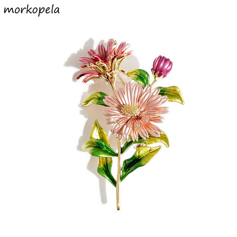 Morkopela – broche en émail, fleur marguerite, broches pour femmes, mode, Bouquet, vêtements, bijoux, cadeau pour femmes ► Photo 1/6