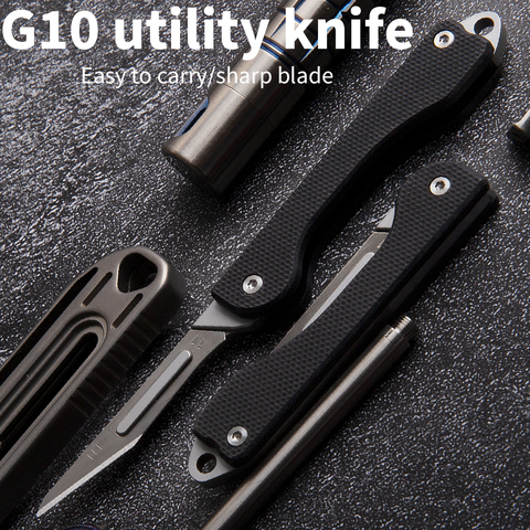 G10 nouveau Mini couteau pliant, outil de survie de Camping en plein air, facile à transporter EDC couteau multifonctionnel quotidien ► Photo 1/5