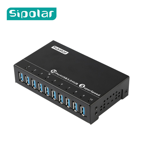 Sipolar-adaptateur secteur externe 12v/5a 10 ports Multi USB 3.0, chargeur rapide de transfert de données, pour téléphone et tablette ► Photo 1/6