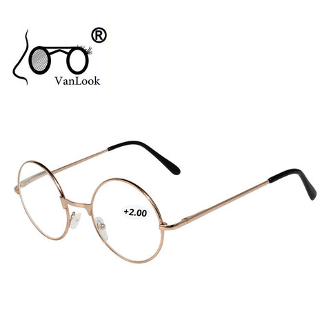 Lunettes de lecture rondes pour hommes et femmes, lunettes de vision 100 + 125, 150, 175, 200, 225, 250, 275, 300, 325, 350 ► Photo 1/6