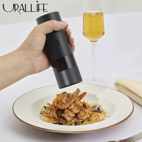 URALLIFE – moulin électrique automatique Huohou, avec lumière LED, 5 Modes, pour grains de poivre et de sel, en porcelaine, pour la cuisine ► Photo 1/6