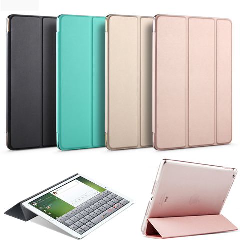 Coque de tablette en cuir PU, 9.7 pouces, coque intelligente, pour iPad Air 1/2, coque de PC, réveil et sommeil, avec aimant ► Photo 1/6