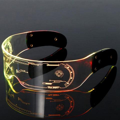 LED lunettes lumineuses lunettes de visière électronique éclairer lunettes accessoire pour Festival KTV Bar fête Performance cadeaux de décoration de noël ► Photo 1/6