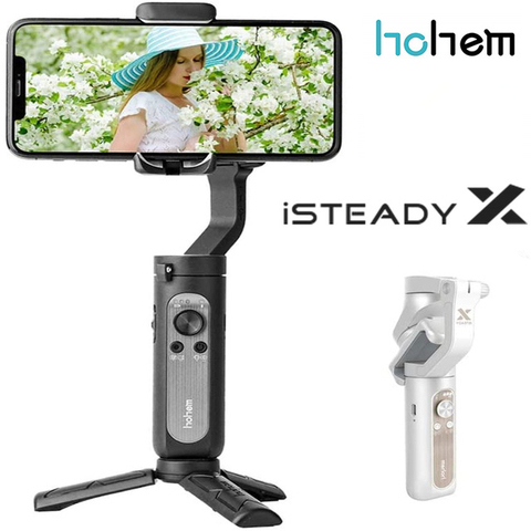 Hohem iSteady X stabilisateur de cardan 3 axes pour Smartphone 0.5lbs léger pliable téléphone cardan pour iPhone 11 pro max Xs 12 X ► Photo 1/6