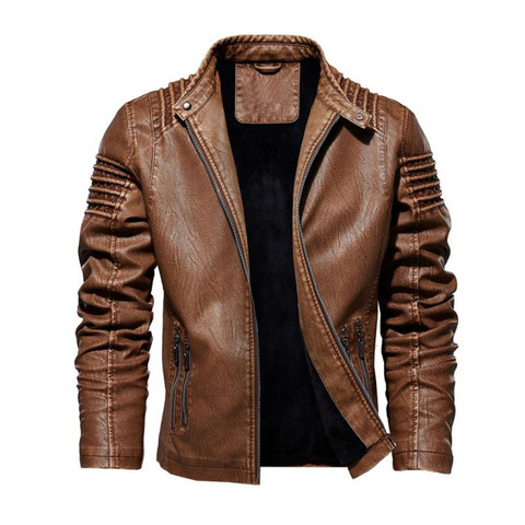 Blouson d'automne similicuir classique de haute qualité pour homme, pour moto ► Photo 1/6