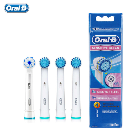 Têtes de brosse à dents électrique, Oral B, nettoyage sensible, remplacement de gomme, soins Sensi, Oralb Ultra fin, têtes remplaçables ► Photo 1/6