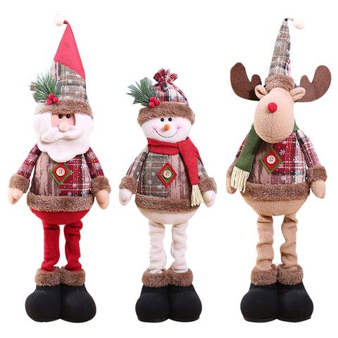 2022 décorations de noël poupées de noël décorations d'arbre de noël innovant Elk Santa bonhomme de neige décoration enfants nouvel an cadeau ► Photo 1/6