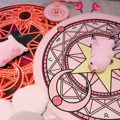 Anime Sakura tableau magique tapis tapis tapis de porte anti-dérapant en peluche princesse créative à la main salon Table basse tapis ► Photo 1/6