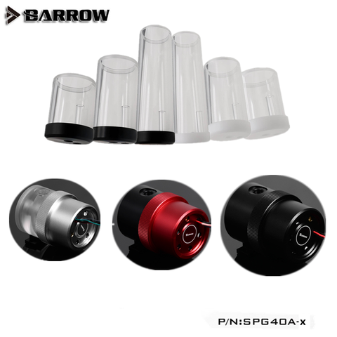 Barrow – boîte de pompe D5 pour refroidissement d'eau PWM 18W, en aluminium entièrement couvert, réservoir POM Transparent/noir/blanc en option SPG40A-X ► Photo 1/1