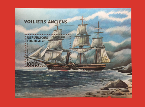 Timbre-poste Tonga 1999, 1 feuille, nouveau, Souvenir, scène de plage, Galleon, MNH ► Photo 1/1