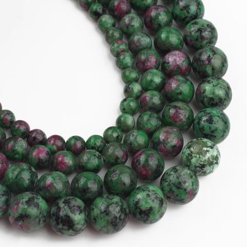 Perles en pierre de couleur Tourmaline naturelle AAA + Epidote Zoisite pour la fabrication de bijoux bracelet à bricoler soi-même 6/8/10/12mm brin 15 ''(F00606) ► Photo 1/6