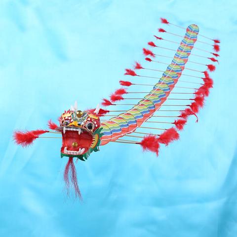 Cerf-volant Dragon traditionnel chinois volant en plastique pliable en plein air cerf-volant simple ligne pour adultes Sports jouets volants pour enfants ► Photo 1/6