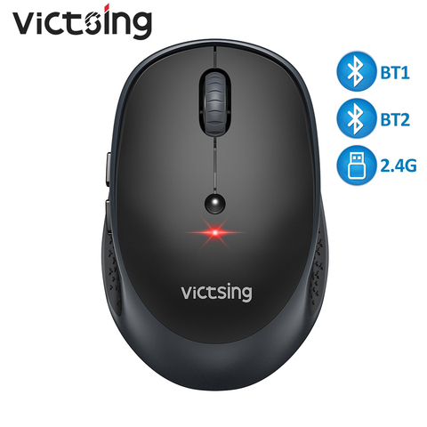 VicTsing-souris optique sans fil PC254, 2400DPI, pour souris optique Bluetooth, ajustable 2.4Ghz, USB, pour PC, tablette et ordinateur Portable ► Photo 1/6