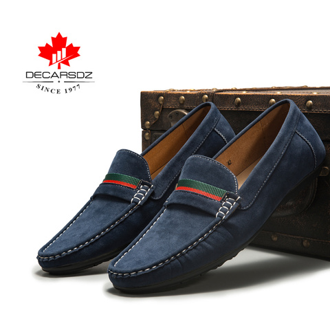 Hommes mocassins chaussures 2022 automne mode hommes chaussures plates marque mocassins chaussures pour homme confortable Slip-ON daim hommes chaussures hommes chaussures décontractées ► Photo 1/6