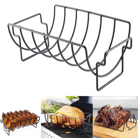 Support à Steak en acier inoxydable, antiadhésif, pour rôtir, rôtir, rôtir, rôtir, accessoires de cuisine, outils de BBQ ► Photo 1/6
