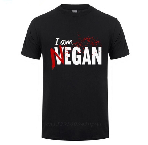 Negan lucille t-shirt marche mort Negan Lucille hommes conception de mode personnalisé à manches courtes saint valentin famille t-shirt O cou t-shirt ► Photo 1/6