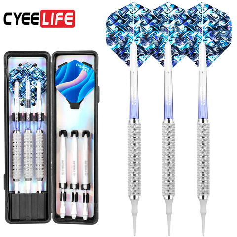 CyeeLife 3 Pièces/ensemble Professionnel Fléchettes Fléchettes à Pointe Souple Ensemble 14/16/18G Embouts En Plastique Jeu De Fléchettes Électronique Pour Intérieur Jeu de fléchettes ► Photo 1/6