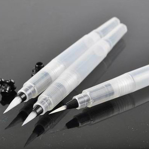 Stylo à encre rechargeable en plastique S/M/L, 3 pièces, pour aquarelle, calligraphie, peinture, Art, marqueurs d'art ► Photo 1/6