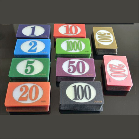30 pièces de haute qualité 85*54mm Transparent mat Mahjong puce en plastique Casino Poker jetons compter des cartes avec valeur pour les jeux de société ► Photo 1/6