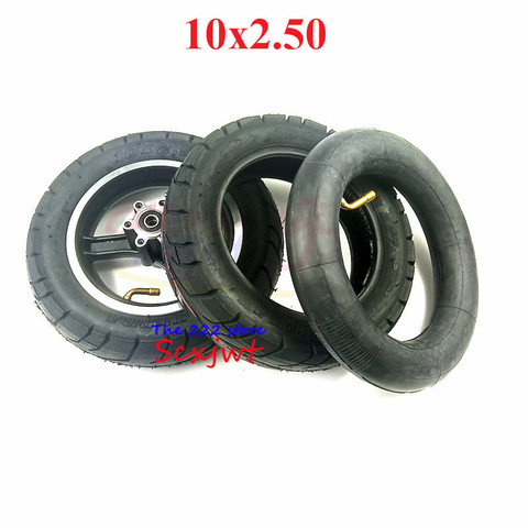 10x2.50 pneu chambre à air et alliage disque frein jantes pour Scooter électrique équilibrage Hoverboard 10*2.50 pneus 10 pouces roues pneumatiques ► Photo 1/6