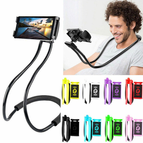 Support de téléphone portable Flexible, 1 pièce, cou paresseux, suspendu, pliable ► Photo 1/6