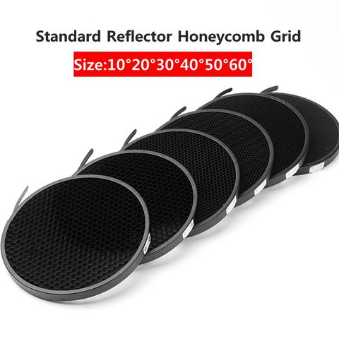 Réflecteur Standard en aluminium nid d'abeille grille 6.7 ''17cm 2/3/4/5/6/7mm pour Bowens Standard réflecteur grille photographie Studio ► Photo 1/6