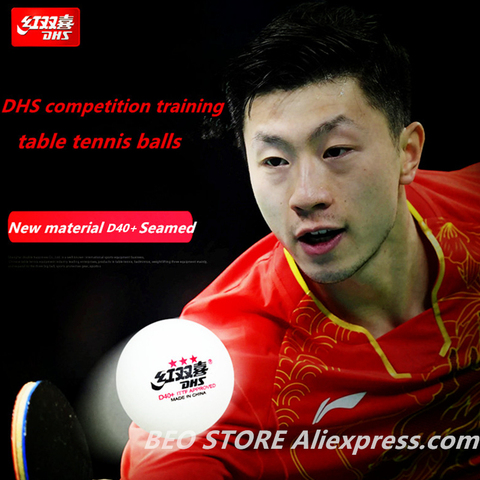Balles de tennis de table DHS 3 étoiles D40, 100 balles, originales, cousues, nouveau matériau ABS, balles de ping-pong en plastique poly ► Photo 1/6