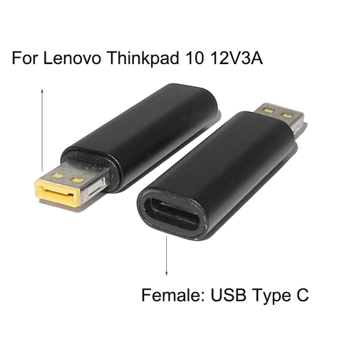 Convertisseur adaptateur USB Type C pour Lenovo Thinkpad 10 Helix 2 4X20E75066 TP00064A 12V 3A chargeur d'ordinateur portable connecteur adaptateur secteur ► Photo 1/6