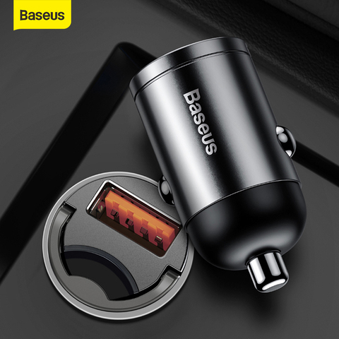 Chargeur de voiture Baseus 30W 5A USB chargeur rapide voiture QC3.0 chargeur rapide automatique type-c USB prise adaptateur chargeur pour Samsung pour iP ► Photo 1/6