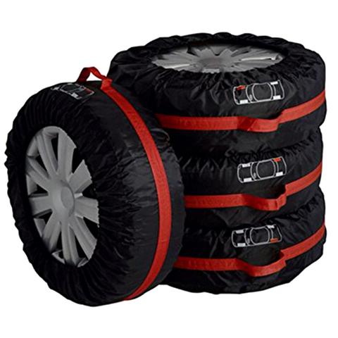 4 pièces de rechange pneu housse Polyester universel voiture Auto pneus sac de rangement Automobile pneu accessoires véhicule roue protecteur ► Photo 1/6