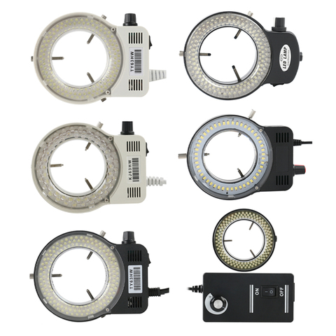 Lampe d'éclairage annulaire, Microscope réglable 100V 220V, excellente lumière circulaire, prise ue et US, LED ► Photo 1/6