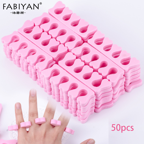 50 pcs/paquet rose Nail Art orteils séparateurs doigts Foots éponge Gel doux UV outils de beauté vernis manucure pédicure professionnel ► Photo 1/6