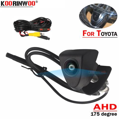 Koorinwoo AHD voiture LOGO caméra voiture avant caméra 175 Fisheye parc pour Toyota Corolla Highlander Camry Prado C-HR Fortuner Willanda ► Photo 1/6