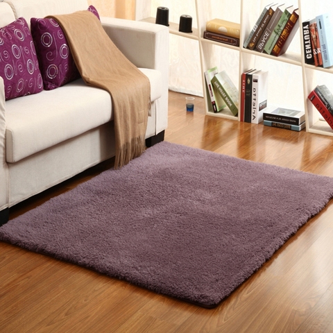 Tapis épais en laine d'agneau 2022, tapis de chevet antidérapant pour salon, chambre à coucher, jeu rampant en peluche, panier suspendu, balcon, gris ► Photo 1/6