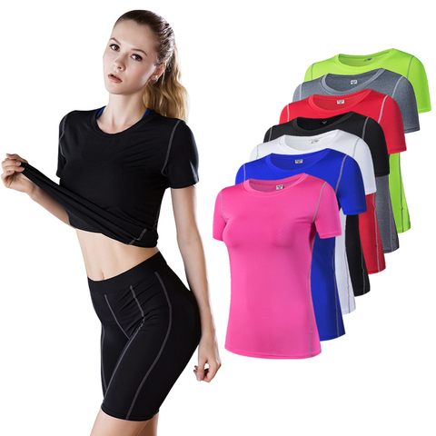 T-shirt de Sport pour femmes à séchage rapide, pour Yoga, Fitness, course à pied, Yoga, t-shirt de Sport, 2022 ► Photo 1/6
