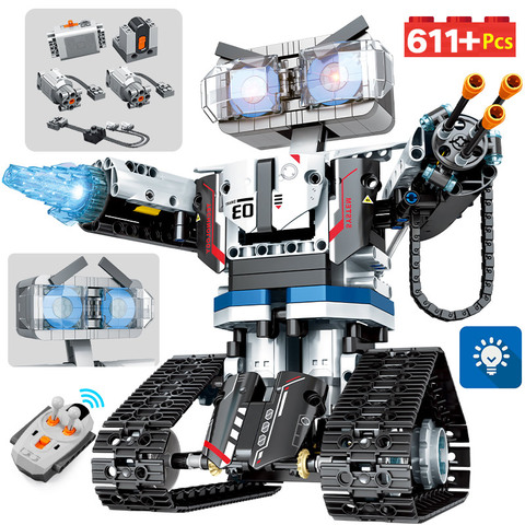 City Creator – Robot RC de haute technologie, blocs de construction, télécommande, Intelligent, arme de voiture, briques, jouets pour enfants, cadeaux de noël ► Photo 1/6